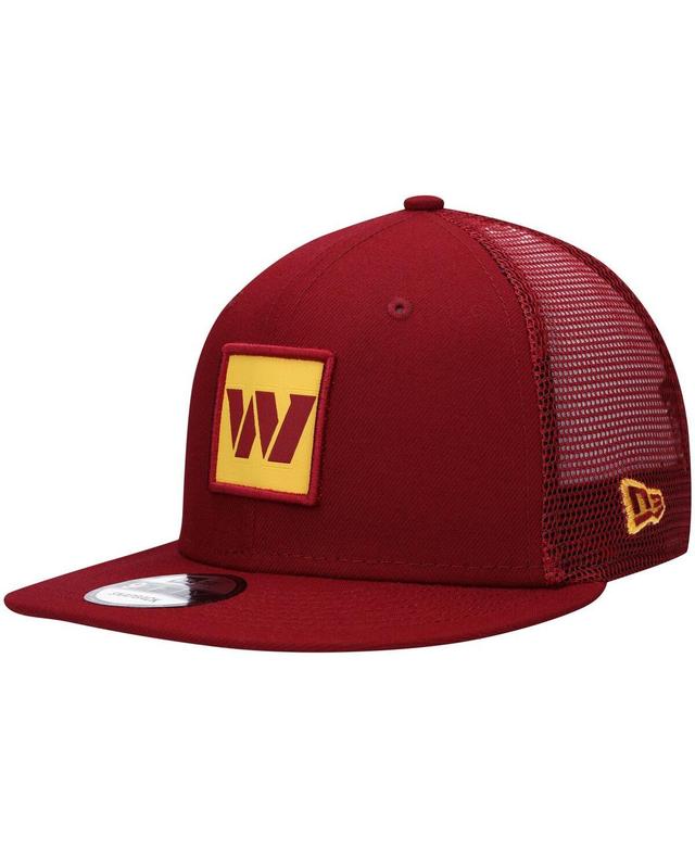 Mens New Era Burgundy Washington Commanders Gridlock 9Fifty Trucker Snapback Hat Product Image