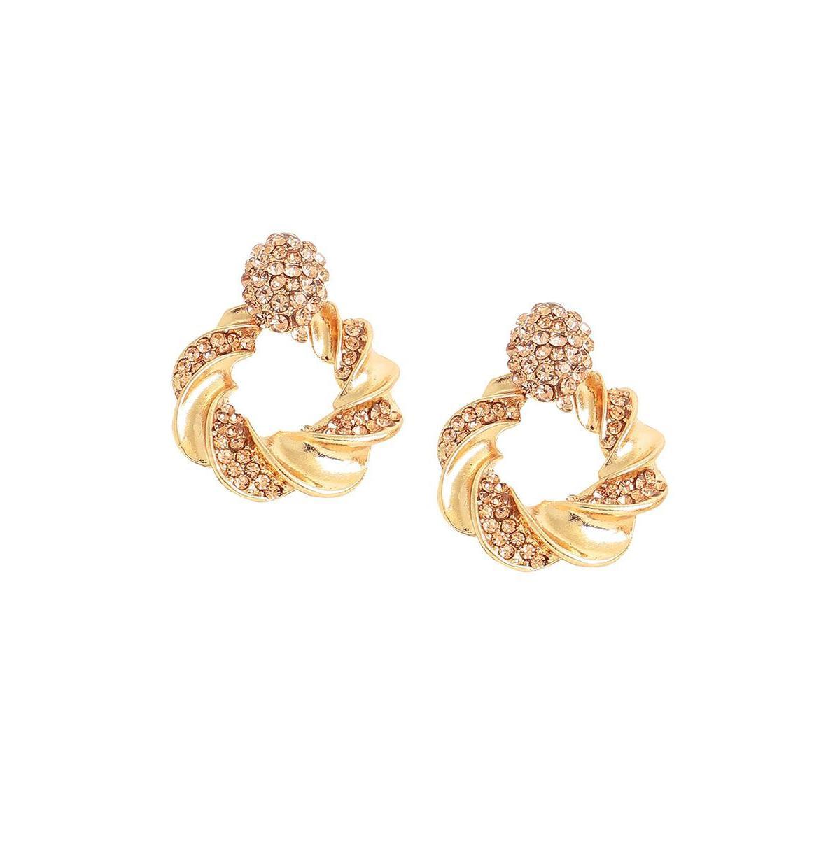 Sohi Womens Twisted Drop Earrings Product Image