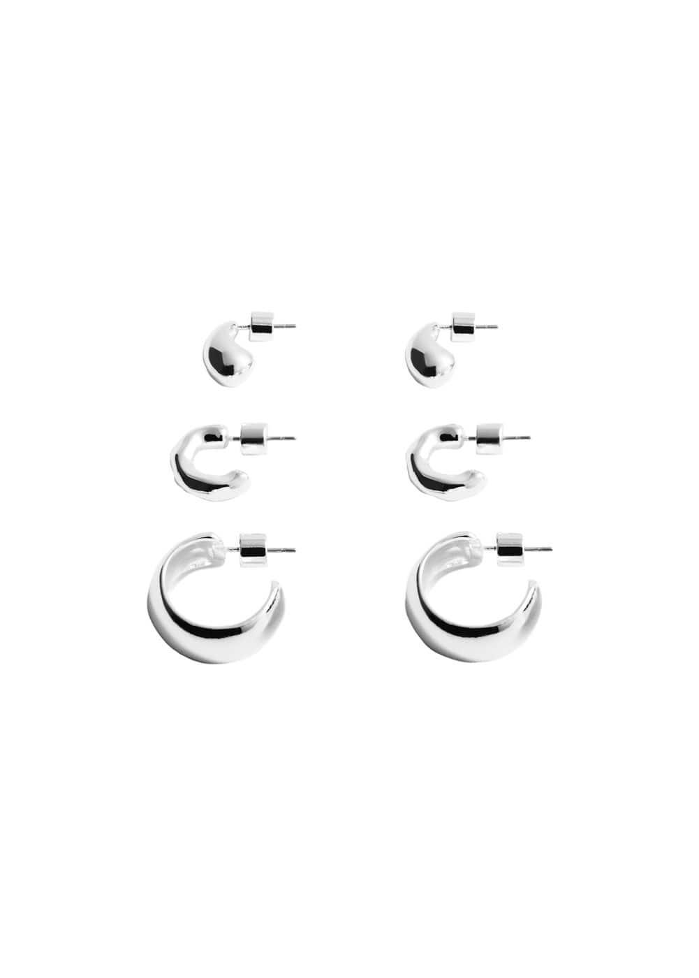 Set of hoop earrings  - Women | MANGO USA Product Image