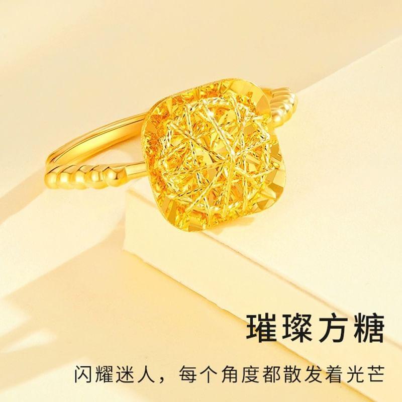 Rhinestone Alloy Open Ring Product Image