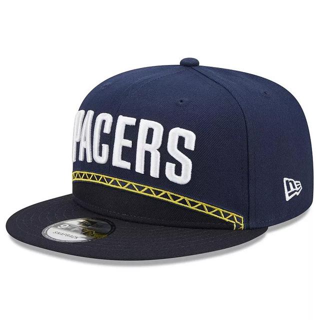 Mens New Era Indiana Pacers 2022/23 City Edition Official 9FIFTY Snapback Adjustable Hat, Blue Product Image