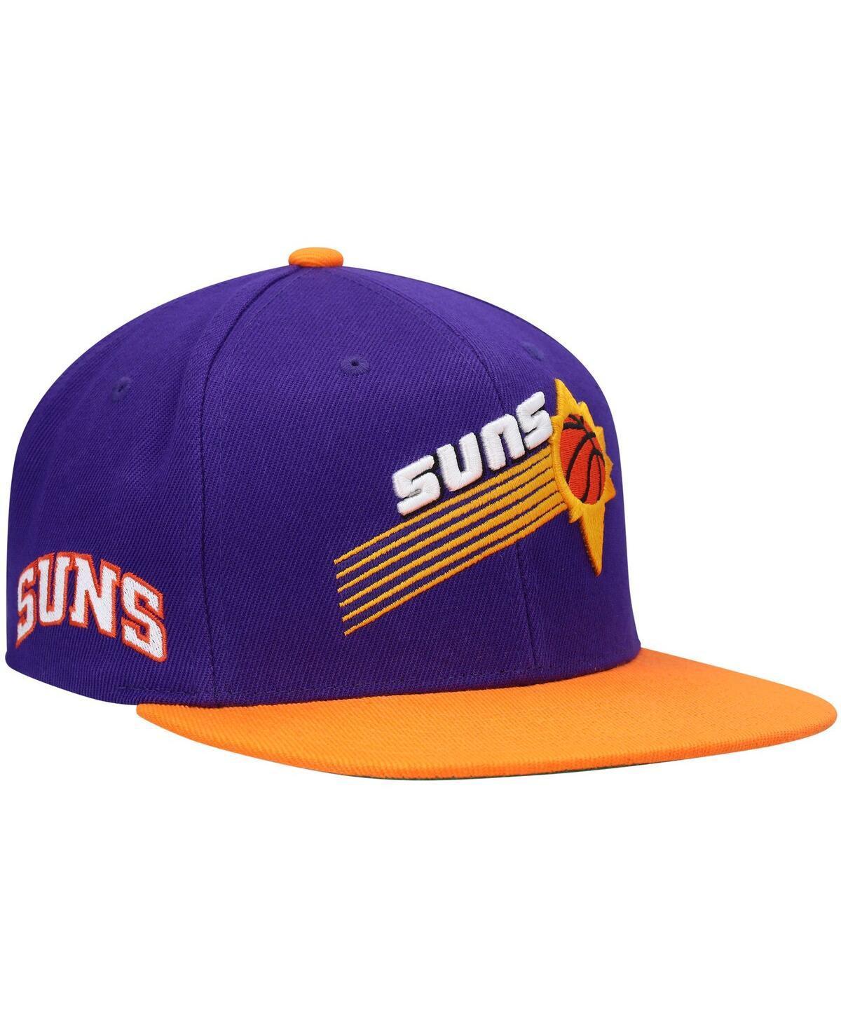 Mens Mitchell & Ness Purple and Orange Phoenix Suns Hardwood Classics Snapback Hat Product Image