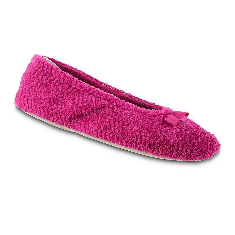 isotoner Chevron Womens Ballet Slippers Purple Product Image