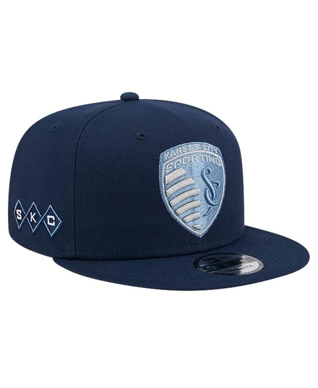 Mens New Era Sporting Kansas City 2024 Jersey Hook 9FIFTY Snapback Hat, Blue Product Image