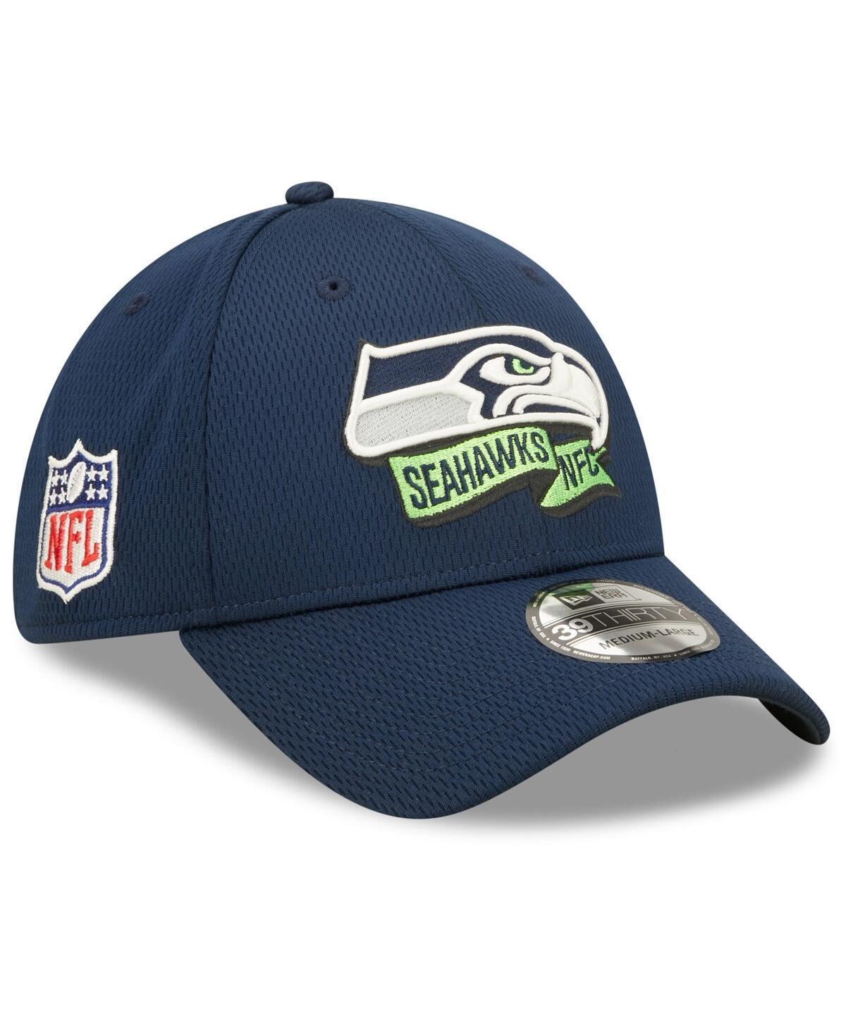 Mens New Era College Navy Seattle Seahawks 2022 Sideline 39THIRTY Coaches Flex Hat Product Image