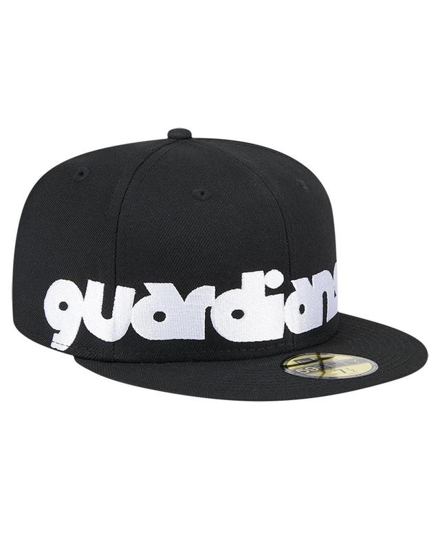 New Era Mens Black Cleveland Guardians Checkered Undervisor 59FIFTY Fitted Hat Product Image