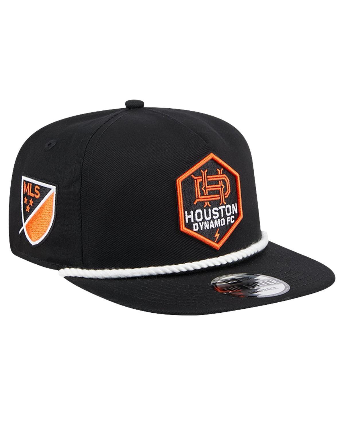 Mens New Era Black Houston Dynamo FC 2024 Kick Off Collection Golfer Snapback Hat Product Image