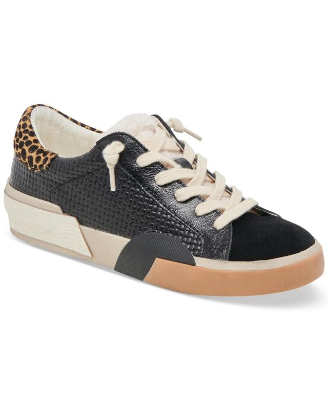 Dolce Vita Womens Zina Plush Lace-Up Sneakers Product Image