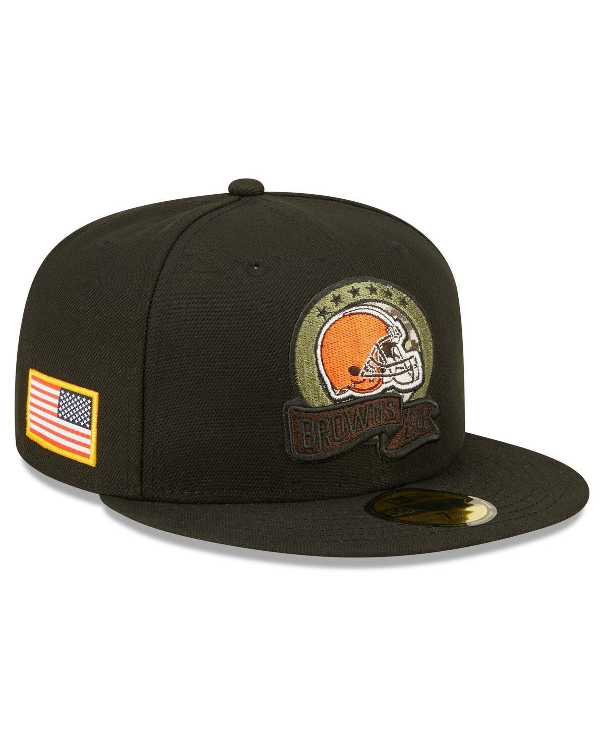 Mens New Era Black Cleveland Browns 2022 Salute To Service 59FIFTY Fitted Hat Product Image