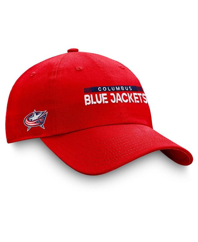 Mens Fanatics Red Columbus Blue Jackets Authentic Pro Rink Adjustable Hat Product Image