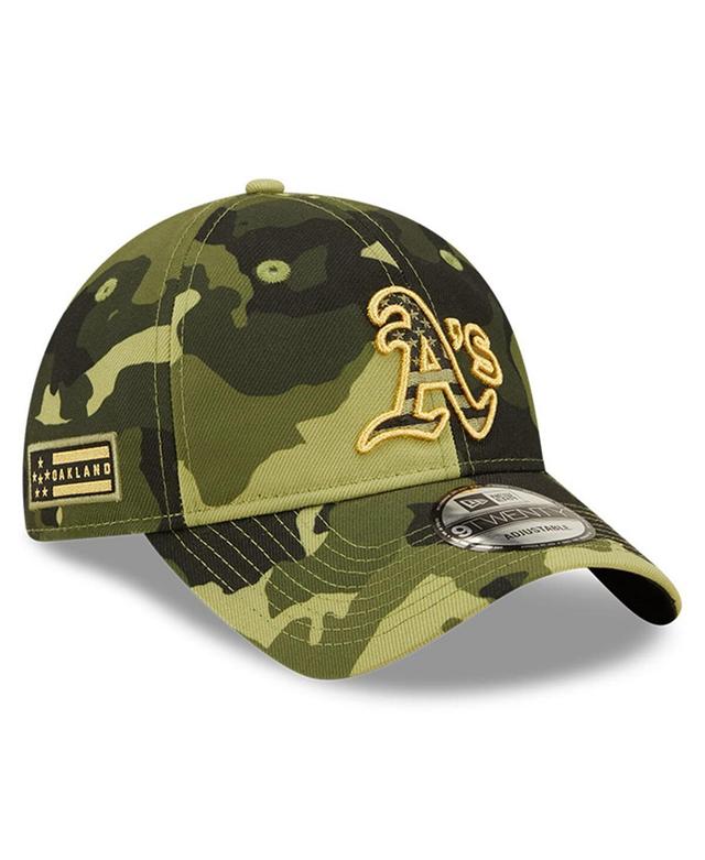 Mens New Era Camo Oakland Athletics 2022 Armed Forces Day 9TWENTY Adjustable Hat Product Image