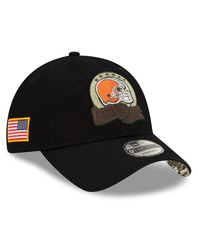 Mens New Era Black Cleveland Browns 2022 Salute To Service 9TWENTY Adjustable Hat Product Image