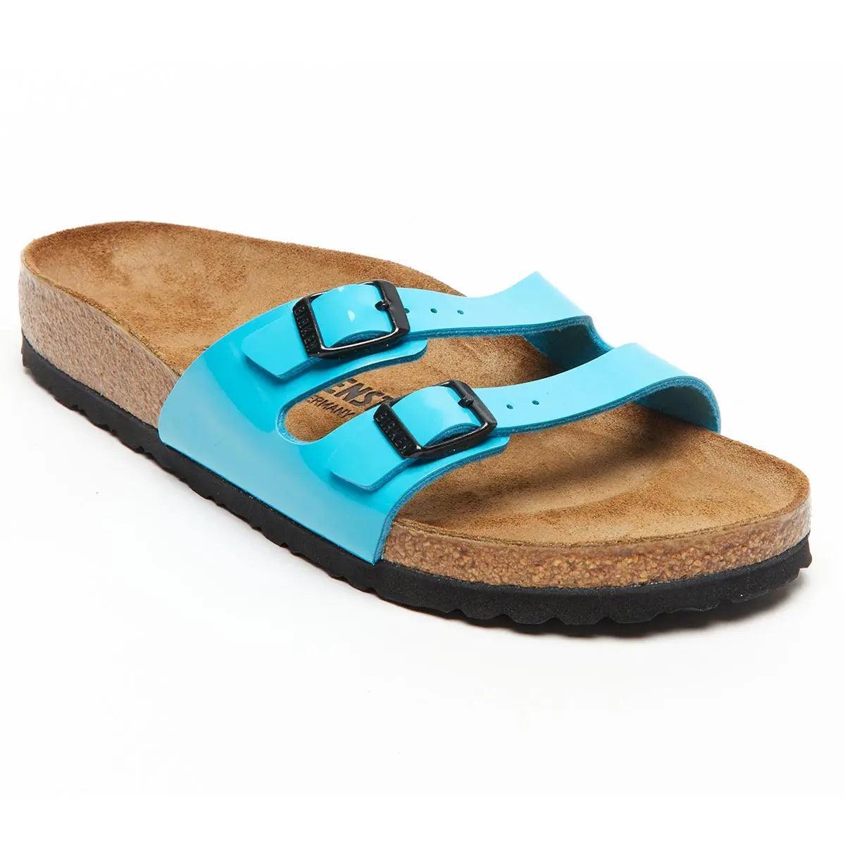 Birkenstock Women's Ibiza Birko-Flor Sandals Blue 43 Product Image