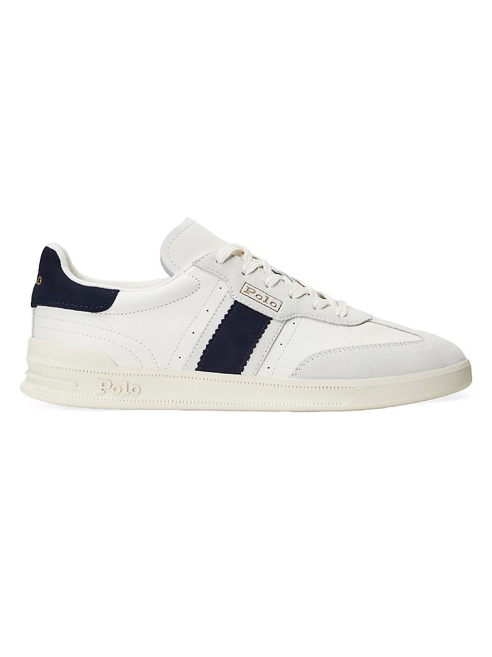 Polo Ralph Lauren Mens Heritage Aera Lace-Up Sneakers - Bianco Product Image