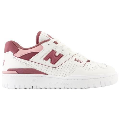 New Balance Womens New Balance 550 - Womens Shoes White/Pink/Red Product Image