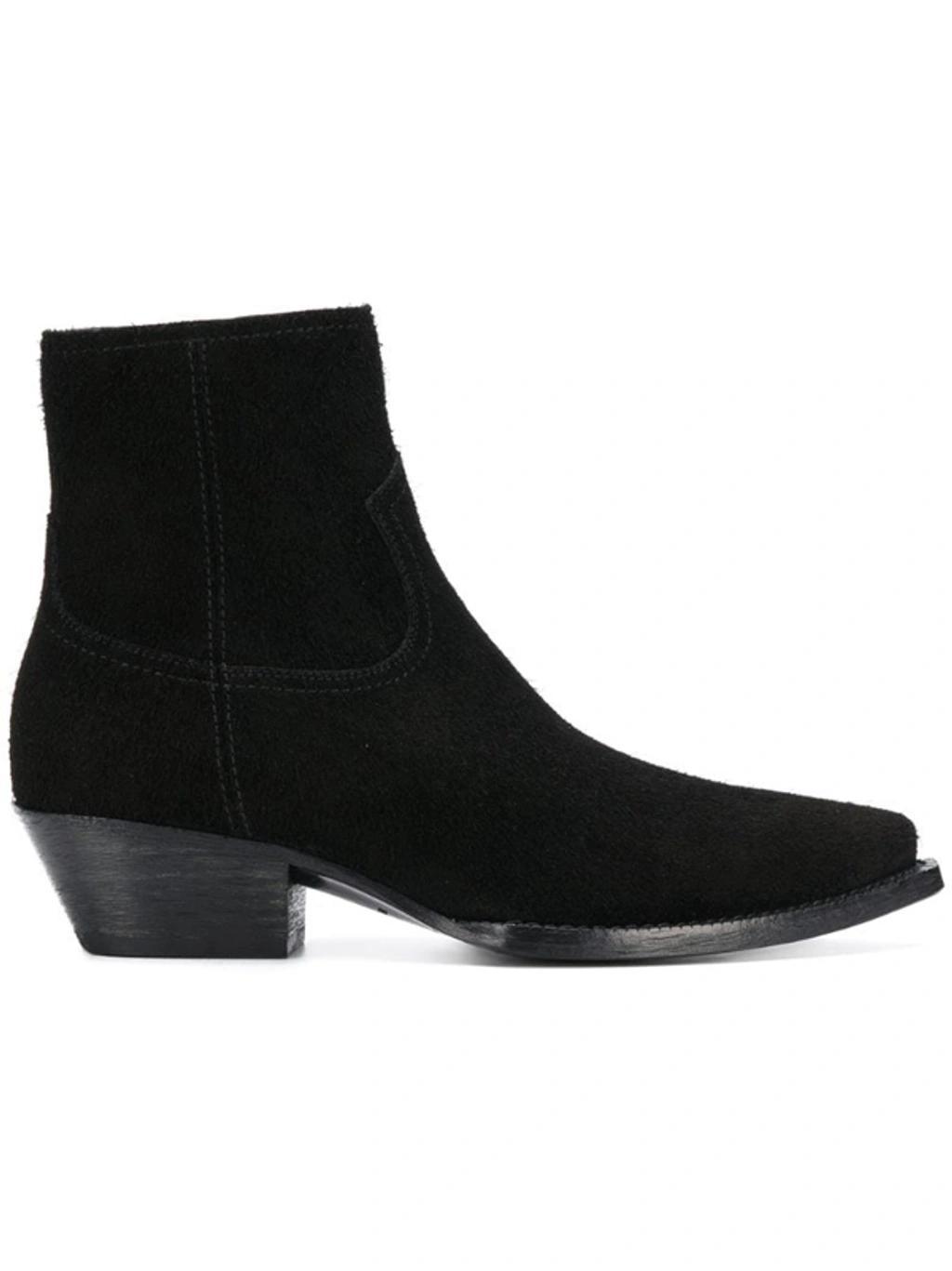 SAINT LAURENT Lukas 40mm Cowboy Ankle Boots In Black product image