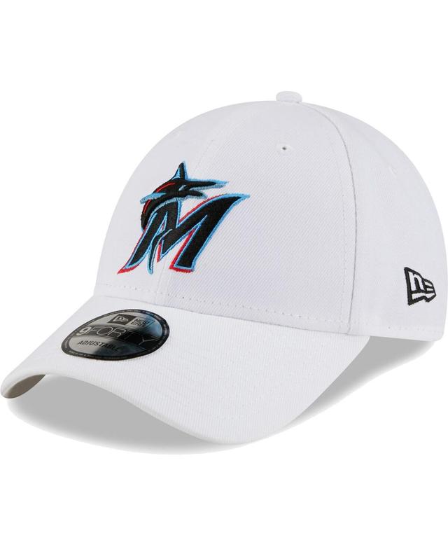 Mens New Era White Miami Marlins League Ii 9FORTY Adjustable Hat Product Image