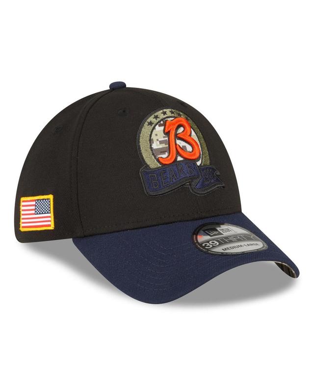 Mens New Era Black Chicago Bears 2022 Salute To Service 39THIRTY Flex Hat - Black Product Image