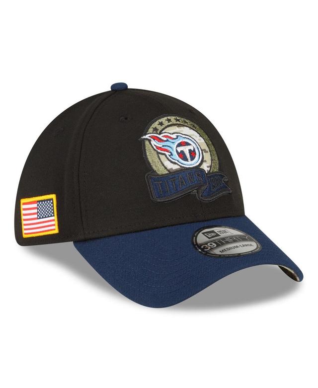 Mens New Era Black Tennessee Titans 2022 Salute To Service 39THIRTY Flex Hat - Black Product Image