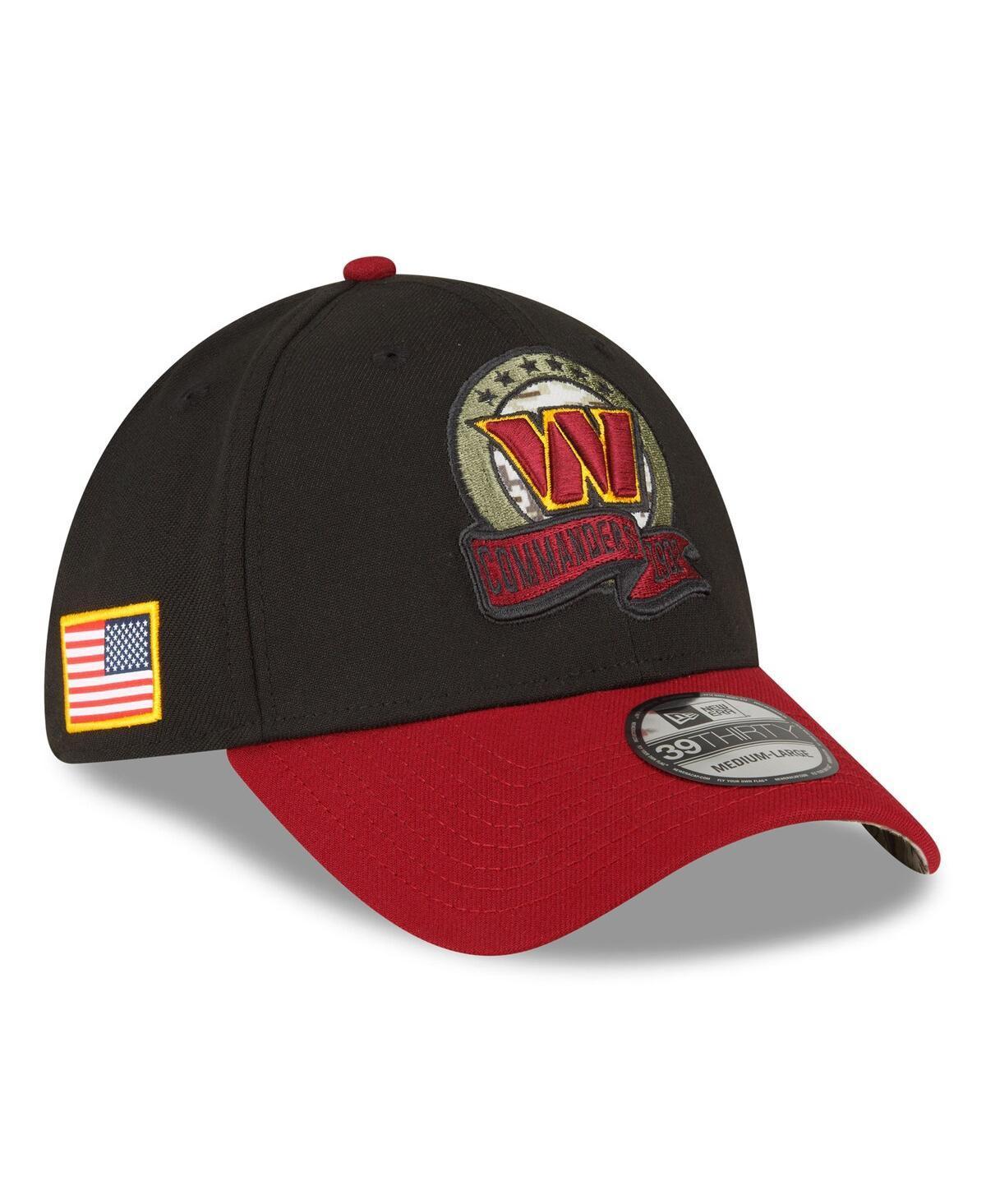 Mens New Era Black Washington Commanders 2022 Salute To Service 39THIRTY Flex Hat - Black Product Image