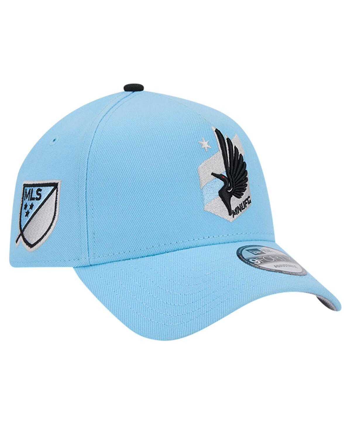 Mens New Era Light Blue Minnesota United Fc 2024 Kick Off Collection 9FORTY A-Frame Adjustable Hat Product Image