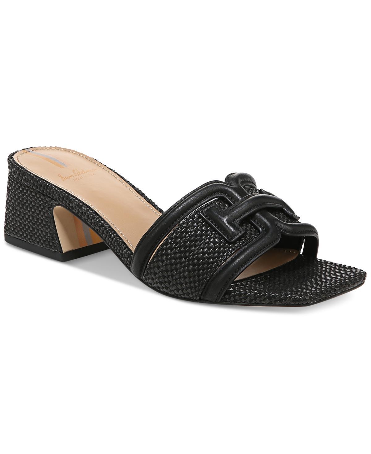 Womens Waylon 45MM Leather & Raffia Mules Product Image