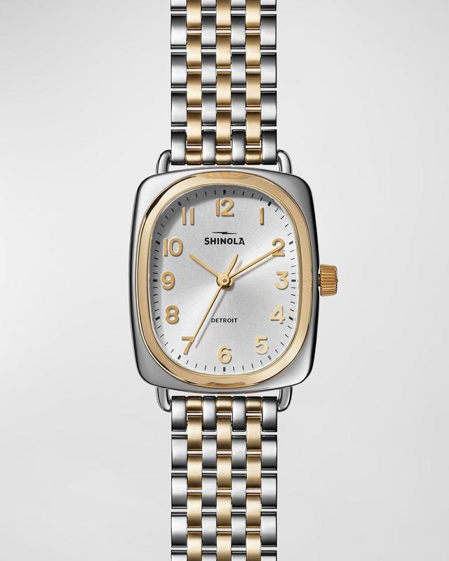 Bixby Steel and Gold PVD Bracelet Watch, 29x34mm Product Image