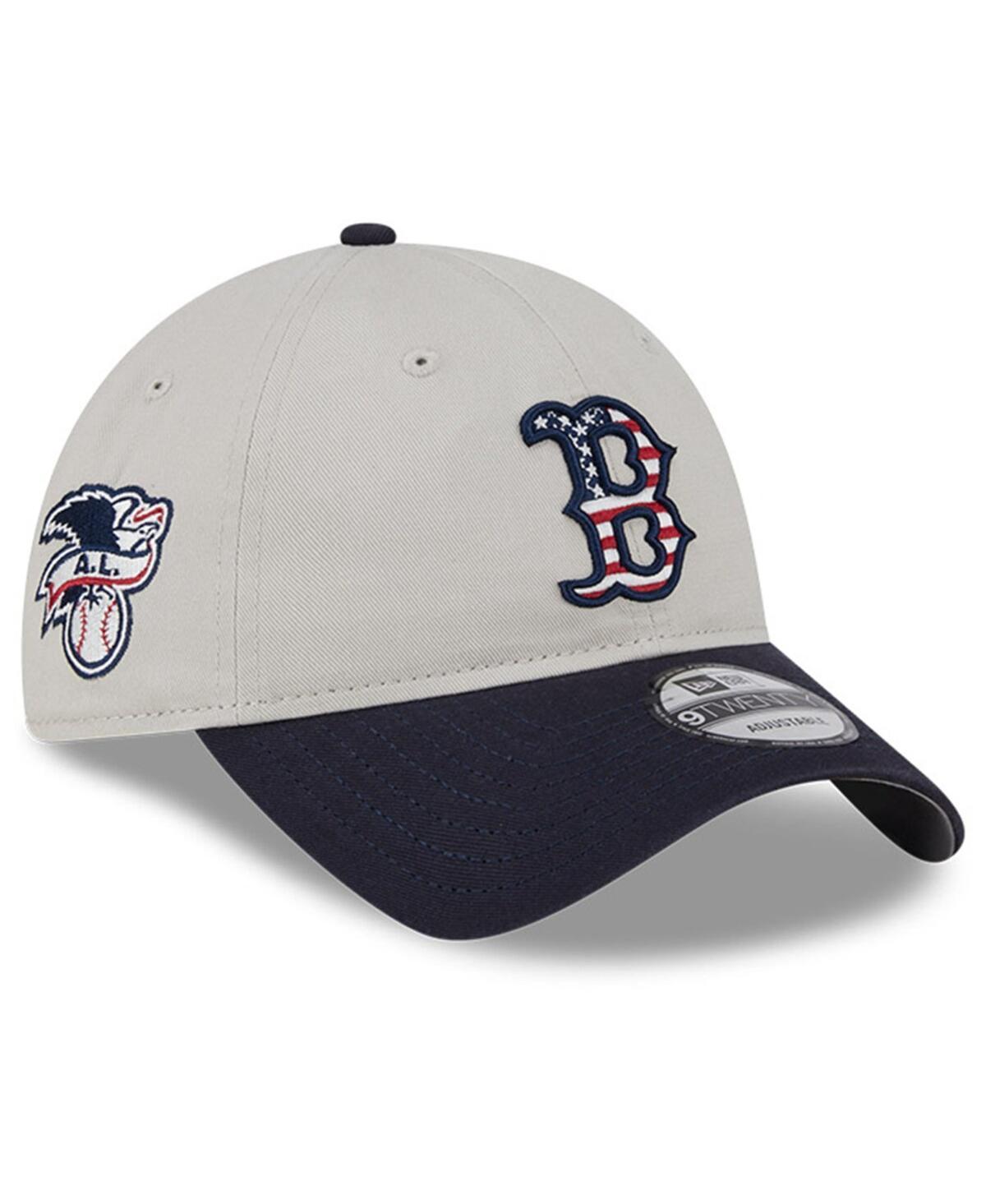 New Era Mens Khaki/BlueBoston Red Sox 2024 Fourth of July 9TWENTY Adjustable Hat - Khaki Product Image