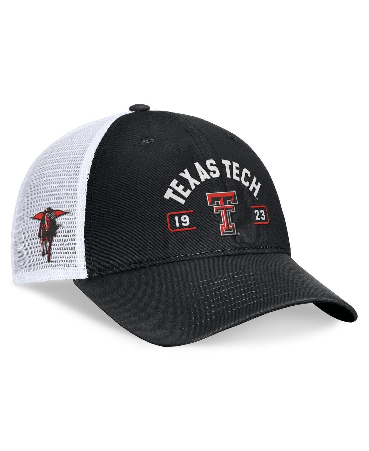 Top of the World Mens Black Texas Tech Red Raiders Free Kick Trucker Adjustable Hat - Black, White Product Image