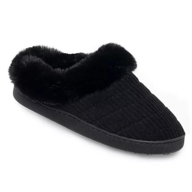 Cuddl Duds Plushfill Cordoury Puff Womens Clog Slippers Product Image