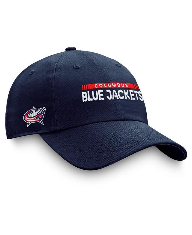 Men's Fanatics Branded Navy Columbus Blue Jackets Authentic Pro Rink Adjustable Hat Product Image