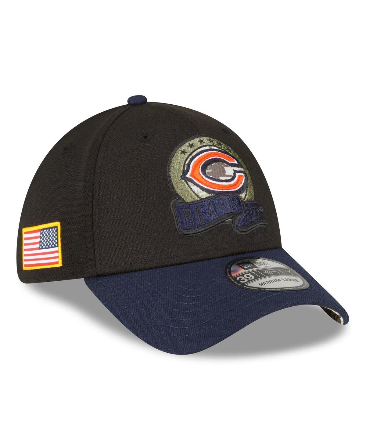 Mens New Era Black Chicago Bears 2022 Salute To Service 39THIRTY Flex Hat - Black Product Image