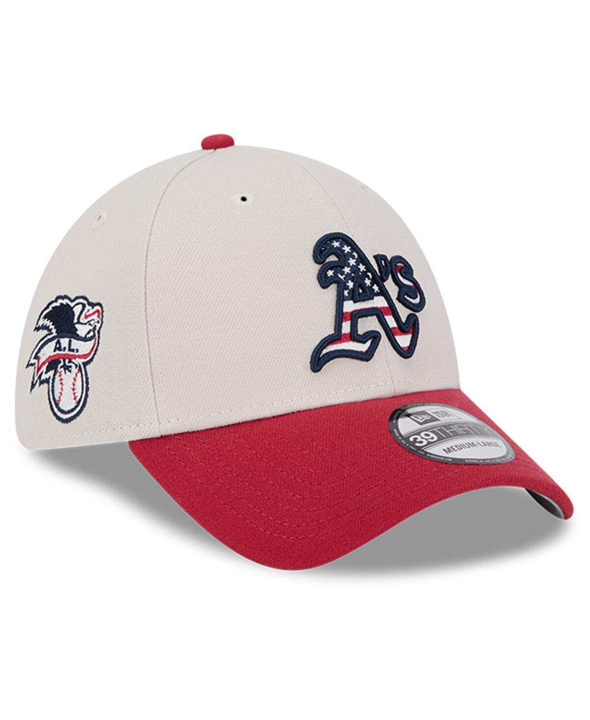 New Era Mens Red Oakland Athletics 2024 Fourth of July 39THIRTY Flex Hat Product Image