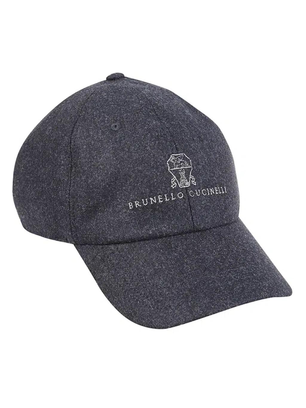 Logo Embroidered Cap In Grey Product Image