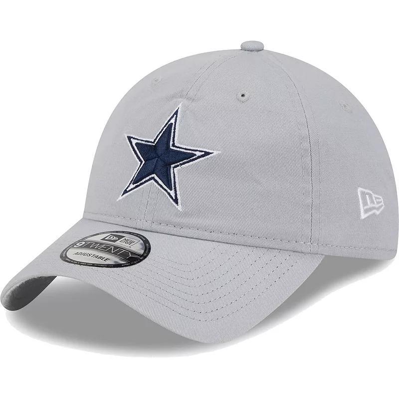 Mens New Era Gray Dallas Cowboys Main Core Classic 2.0 9TWENTY Adjustable Hat Product Image