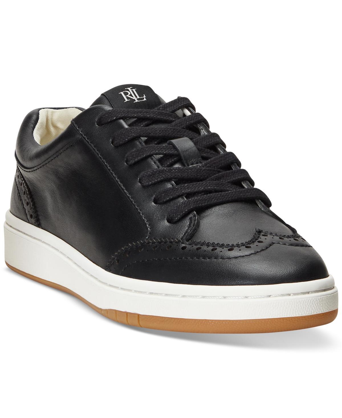 Lauren Ralph Lauren Womens Hailey Lace-Up Wingtip Sneakers Product Image