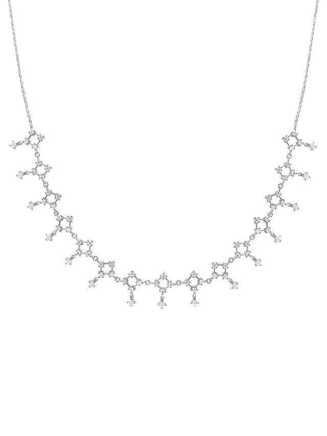 Womens Gypsy 18K White Gold & Diamond Lace Necklace Product Image