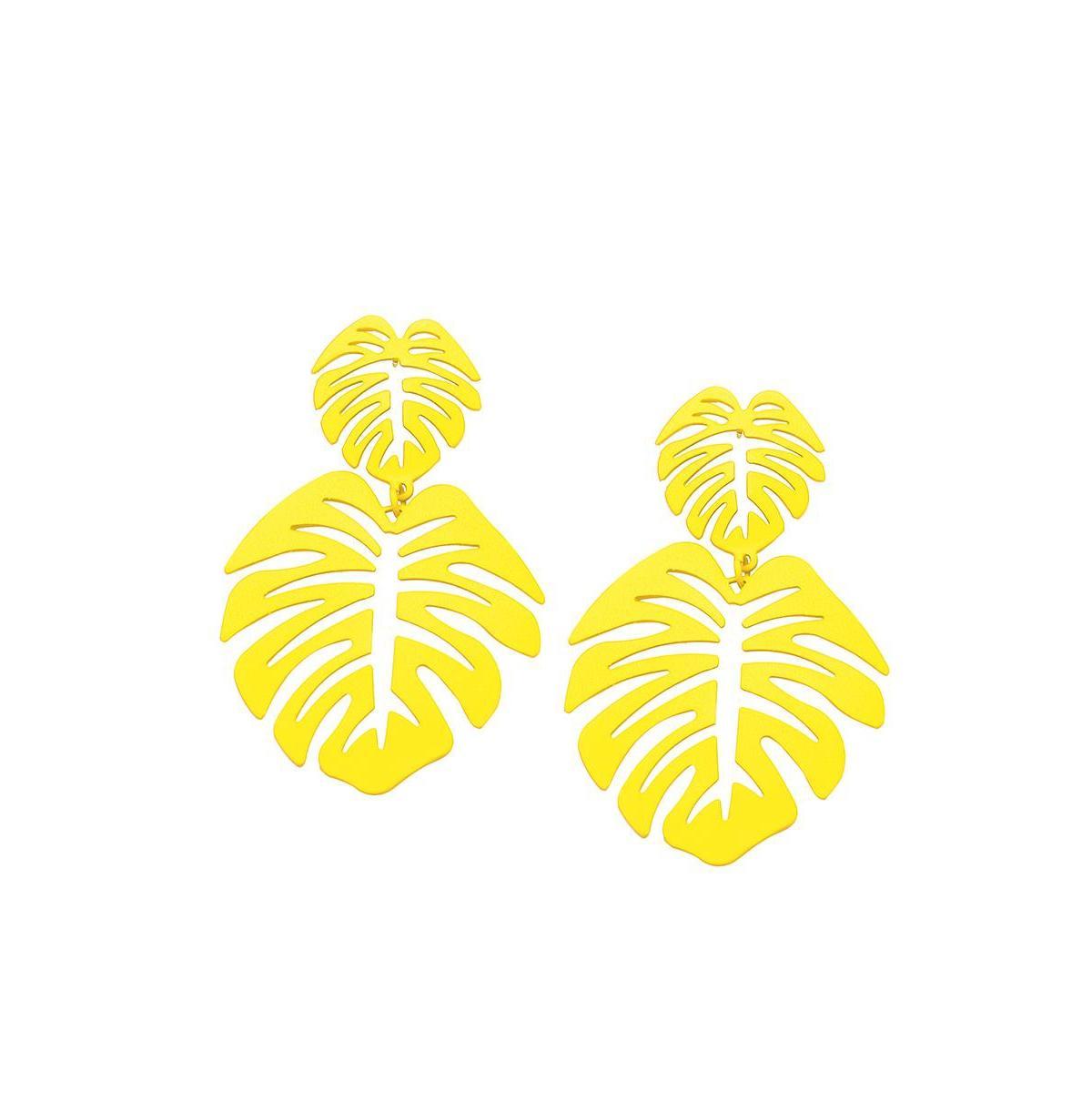 Sohi Womens Leaf Drop Earrings Product Image