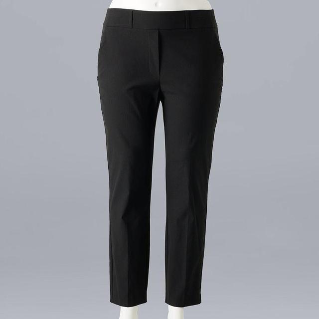 Plus Size Simply Vera Vera Wang Modern Ankle Pants, Womens Product Image