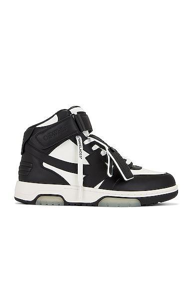 OFF-WHITE Out Of Office Mid Top Sneaker in White & Black - White,Black. Size 44 (also in 43). Product Image