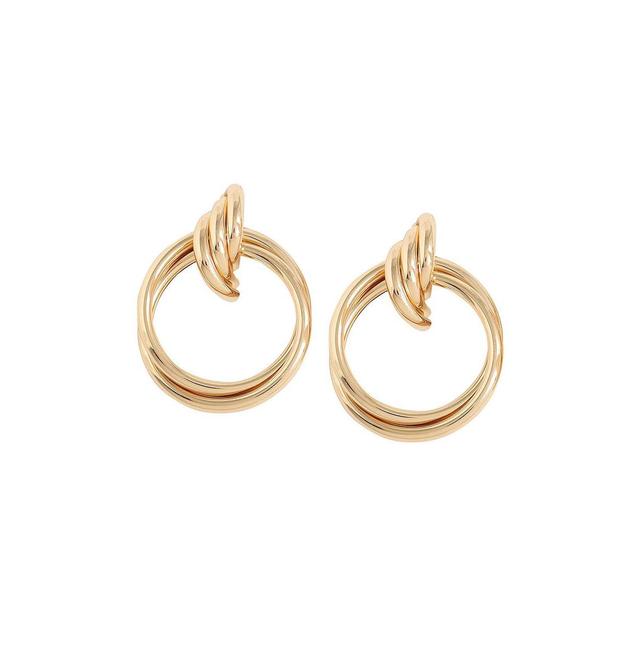 Sohi Womens Gold Wrap Drop Earrings Product Image