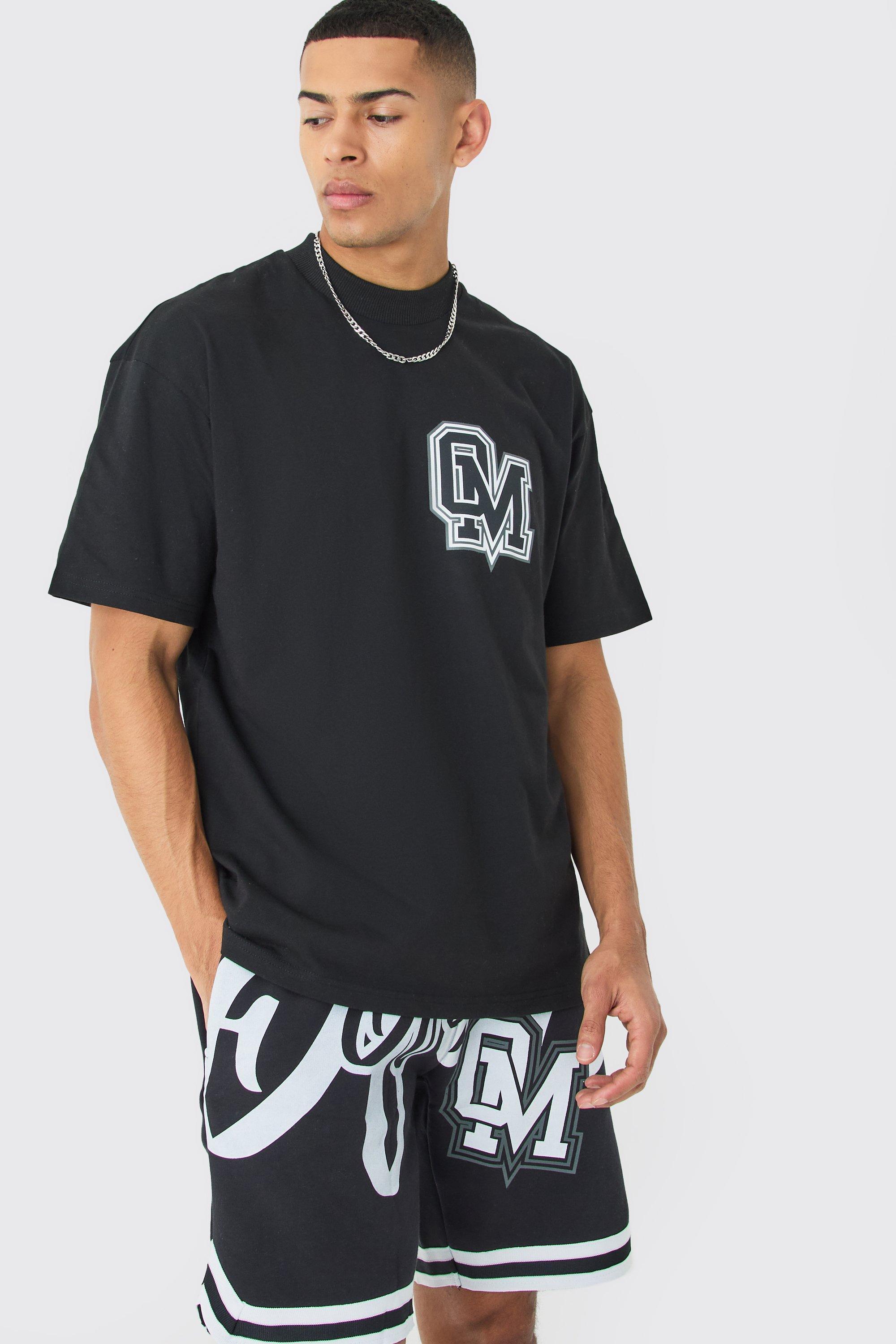 Oversized Ofcl Basketball T-shirt And Short Set | boohooMAN USA Product Image