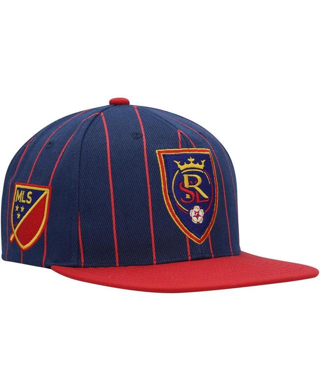 Mens Mitchell & Ness Navy Real Salt Lake Team Pin Snapback Hat Product Image