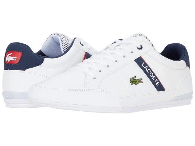 Lacoste Chaymon 0120 2 (White/Navy/Red) Men's Shoes Product Image