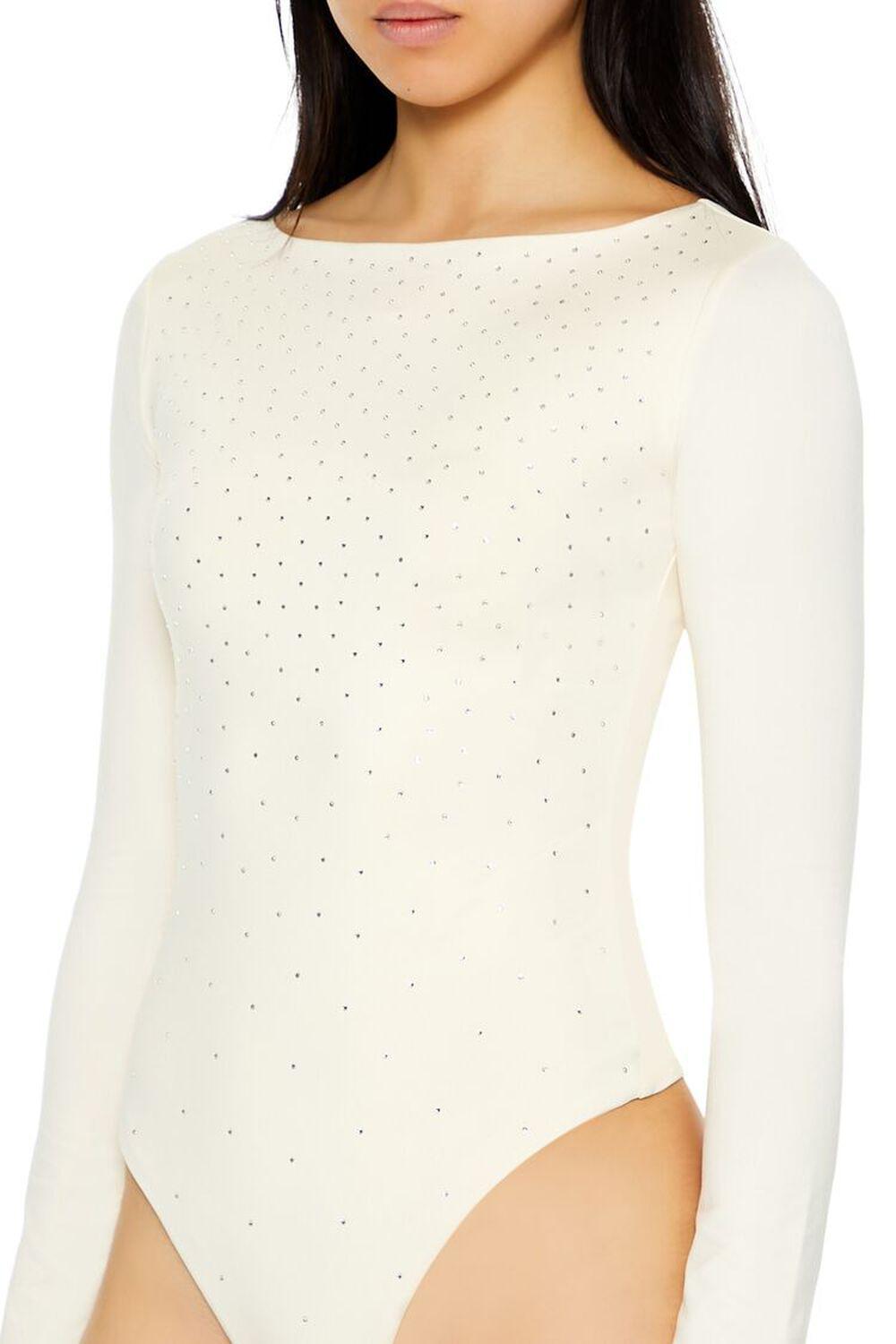 Contour Sculpt Rhinestone Bodysuit | Forever 21 Product Image