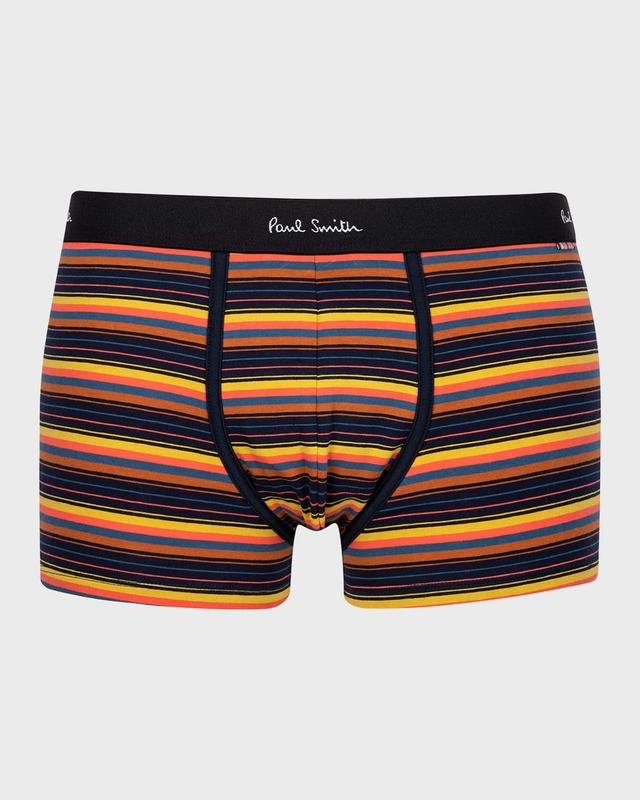 Mens Bright Stripe Cotton-Stretch Trunks Product Image