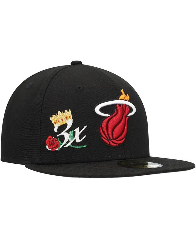 Mens New Era Miami Heat Crown Champs 59FIFTY Fitted Hat Product Image