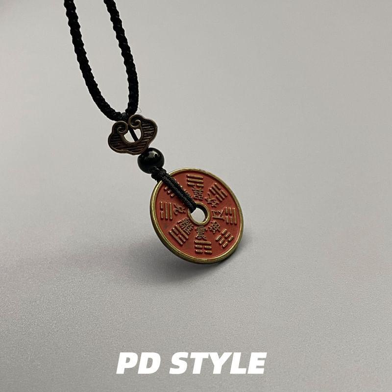 Coin Pendant String Necklace Product Image