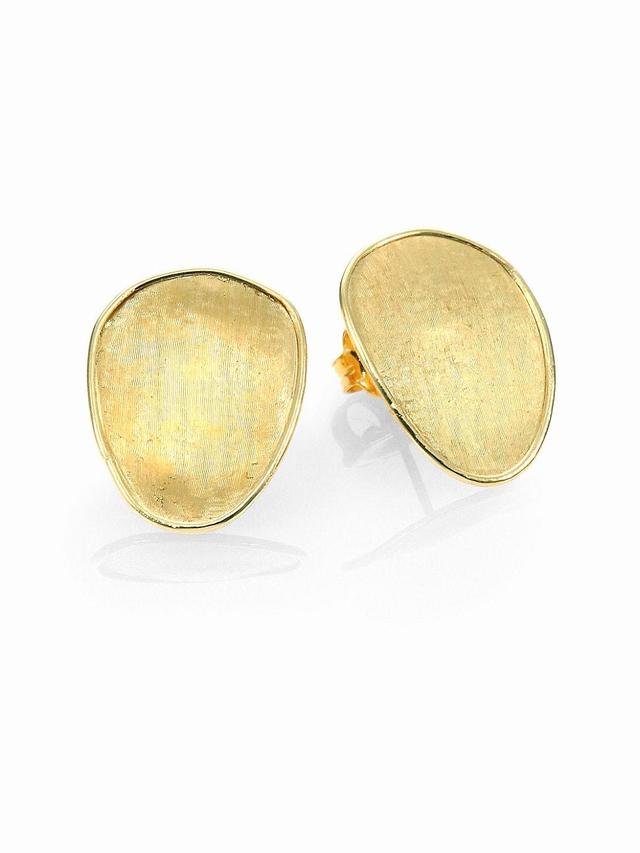 Womens Lunaria 18K Yellow Gold Small Button Earrings - Gold - Gold - Size Small Product Image