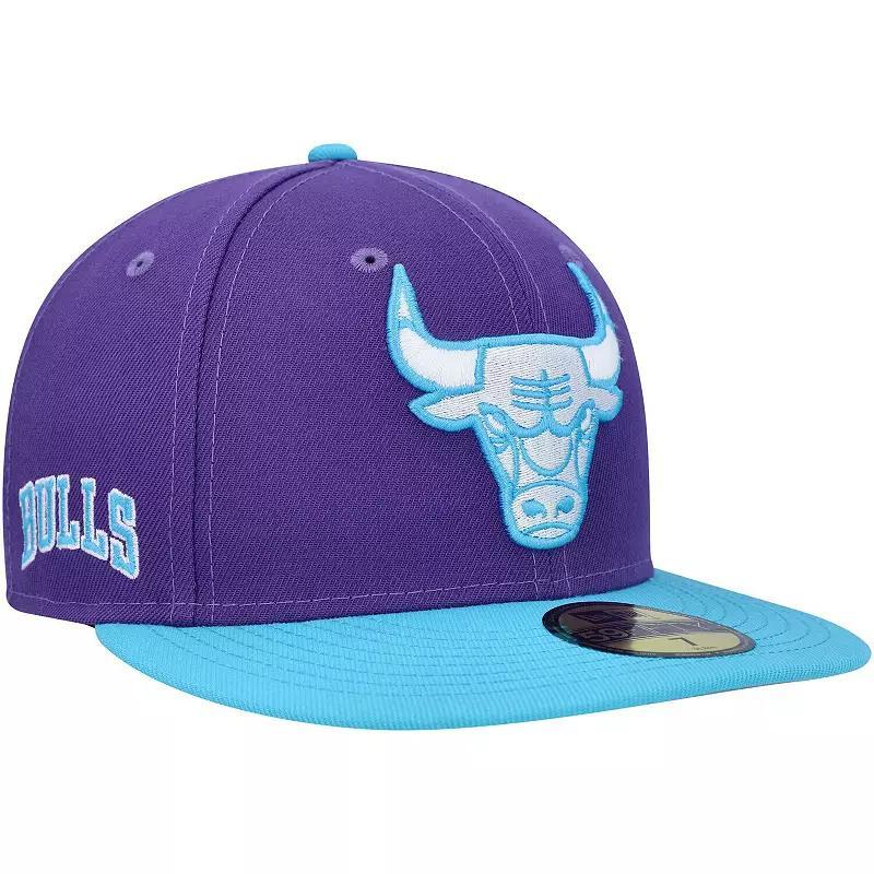 Mens New Era Purple Chicago Bulls Vice 59FIFTY Fitted Hat Product Image